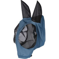 Produktbild von Covalliero Fliegenmaske FinoStretch Zipper für Vollblut Pferde in Rauchblau