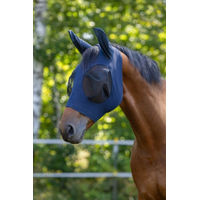 Produktbild von Covalliero Fliegenschutzmaske FinoStretch für Pferde Blau Größe Full