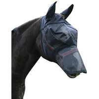 Produktbild von Covalliero Fliegenschutzmaske für Ponys mit Ohren- und Nasenschutz in Schwarz