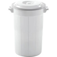 Produktbild von Covalliero Futtereimer aus Kunststoff transparent und weiß - 100 l
