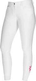 Covalliero Janne x PinkRibbon Fullgrip Reithose Damen Weiß wasserabweisend Polyamid Größe 34 – Bild 1 von 2