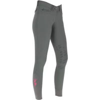 Produktbild von Covalliero Janne x PinkRibbon Reithose Damen Kniegrip wasserabweisend Rosa Grau Größe 42W