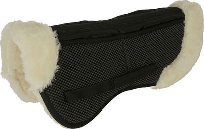Covalliero Korrektursattelkissen Antislip Schwarz mit Webpelz für Warmblut Pferde – Bild 1 von 4