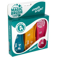 Produktbild von Covalliero Magic Brush Pferdebürsten-Set Corn Flowers 3er Pack