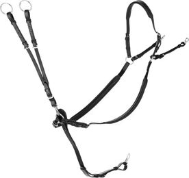 Produktbild von Covalliero Martingal mit Ringen aus Leder in Schwarz für Vollblut