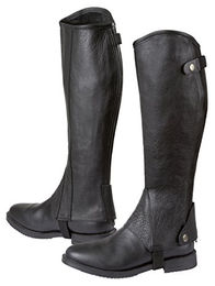 Produktbild von Covalliero Minichaps Elasto aus Leder mit Elastikeinsatz Schwarz XL