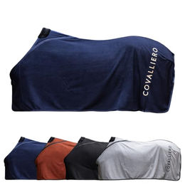 Covalliero Pferdedecke Fleece-Abschwitzdecke mit Widerristpolster in Dark Navy Größe 125cm – Bild 1 von 6
