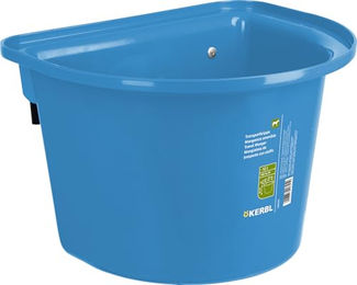 Produktbild von Covalliero Pferdefutterkrippe aus Kunststoff in Blau mit Aufhängehaken - 12 l