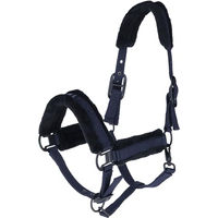Produktbild von Covalliero Pferdehalfter Dark Navy mit Kunstfell in Größe Pony