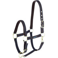 Produktbild von Covalliero Pferdehalfter Royal aus Nylon Braun/Hellblau Cob