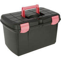 Produktbild von Covalliero Putzbox Arrezzo Pflegebox für Pferde aus Kunststoff Schwarz/Fuchsia 40x25x24,5cm