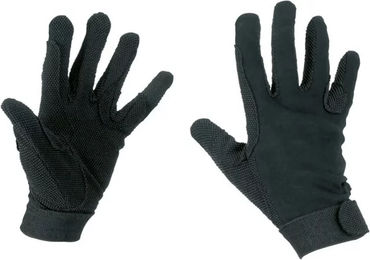 Covalliero Reithandschuhe aus Baumwolle Jersey Schwarz Grösse M Unisex – Bild 1 von 4