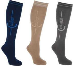 Covalliero Reitsocken Flex Blau Baumwolle Unisex Größe 39-43 3er Pack – Bild 1 von 2