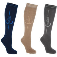 Produktbild von Covalliero Reitsocken Flex Blau Baumwolle Unisex Größe 39-43 3er Pack