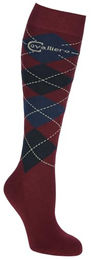 Produktbild von Covalliero Reitstrümpfe Brescia Reitsocken aus Baumwolle Gr. 34-36 Rot Grau