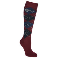 Produktbild von Covalliero Reitstrümpfe Brescia Reitsocken aus Baumwolle Gr. 34-36 Rot Grau