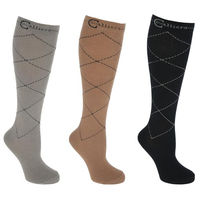 Produktbild von Covalliero Reitstrümpfe Karo aus Baumwolle 3er Pack Grösse 34-36 Unisex