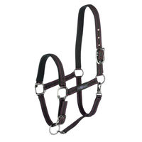 Produktbild von Covalliero Royal Pony Pferdehalfter aus Biothane Schwarz/Fuchsia