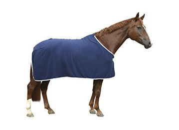 Covalliero RugBe Economic Fleece-Abschwitzdecke für Pferde Navy Blau 165cm - 165 cm – Bild 1 von 12