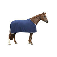 Produktbild von Covalliero RugBe Economic Fleece-Abschwitzdecke für Pferde Navy Blau 165cm - 165 cm