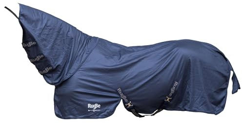 Covalliero RugBe Superfly Fliegendecke für Pferde mit Halsteil in Navy Blau 125cm – Bild 1 von 8