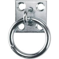 Produktbild von Covalliero Verzinkter Anbindering für Pferde mit 4 Löchern aus Metall in Silber