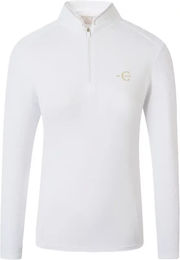 Produktbild von Covalliero Wettkampf-Reitshirt mit langen Ärmeln für Damen in Weiß Größe M