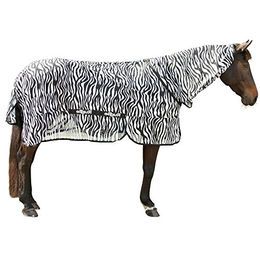 Covalliero Zebra Fliegendecke für Pferde mit Halsteil 165 cm – Bild 1 von 5
