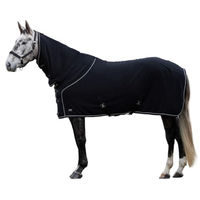 Produktbild von CovallieroTherm Fleecedecke für Pferde mit Halsteil Schwarz 145 cm