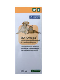 cp pharma EFA-Omega Diät-Ergänzungsfuttermittel für Hunde und Katzen mit Omega-3 und Omega-6 zur Unterstützung von Haut und Fell 250 ml - 250 ml – Bild 1 von 4