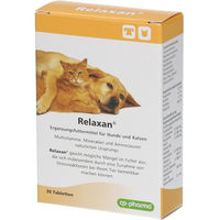 Produktbild von CP-Pharma Relaxan Doppelpack 2 x 30 Tabletten zur Beruhigung für Hunde und Katzen mit Multivitaminen