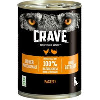 Produktbild von Crave Adult Nassfutter für Katzen Huhn und Truthahn Stückchen in Sauce getreidefrei 6x400 g - 6 x 400 g