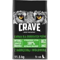 Produktbild von CRAVE Adult Trockenfutter für Hunde mit Lamm und Rind getreidefrei 11,5 kg - 11,5 kg