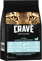 Crave Adult Trockenfutter für Katzen mit Lachs und Weißfisch, getreidefrei, 7kg - 7 kg – Bild 1 von 13