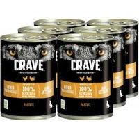 Produktbild von Crave Hundefutter Adult Pastete mit Huhn und Truthahn getreidefrei 6 x 400g