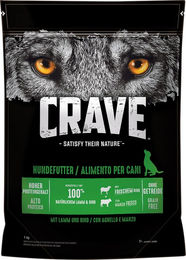 Crave Hundetrockenfutter Adult Lamm und Rind Getreidefrei 1 kg - 6 x 1 kg – Bild 1 von 7