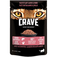 Produktbild von Crave Katzen Nassfutter Pastete Lachs und Huhn 24x85g