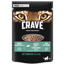 Crave Katzen Nassfutter Stückchen in Sauce Thunfisch und Huhn getreidefrei 28 x 85 g - 28 x 85 g – Bild 1 von 2