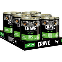 Produktbild von Crave Nassfutter für erwachsene Hunde mit Lamm und Rind getreidefrei 12x400g - 12 x 400 g