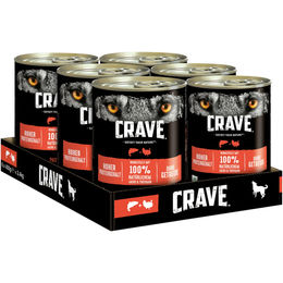Produktbild von Crave Nassfutter für Katzen Adult Lachs und Truthahn Getreidefrei 6x400g