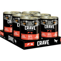 Produktbild von Crave Nassfutter für Katzen Adult Lachs und Truthahn Getreidefrei 6x400g