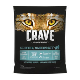 Crave Trockenfutter für Katzen Adult Lachs und Weißfisch getreidefrei 750 g - 750 g – Bild 1 von 13