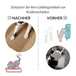 Creative Pets Katzen Kratzbrett aus Kratzpappe und Sperrholz Beige 37 x 21,5 x 21,5 cm – Bild 1 von 4