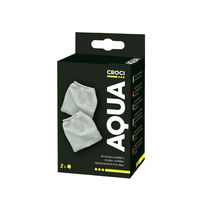 Produktbild von Croci Aqua Tierbrunnen aus Kunststoff in Weiß inklusive 2 Ersatzfiltern und Zubehörtasche - 2 x 80 g