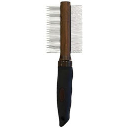 Croci Barbershop Doppelzahniger Hundekamm aus Edelstahl für Hunde und Katzen 21 x 6 x 2,5 cm – Bild 1 von 4