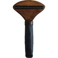 Produktbild von Croci Barbershop Kamm aus Edelstahl in Silber und Braun 17,5x9x4cm - 1 Stk.