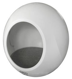 Croci Domus Intelligente Katzenhöhle aus Keramik mit einstellbarer Temperatur und Entspannungsgeräuschen 43 x 45,5 cm Weiß Bunt – Bild 1 von 2