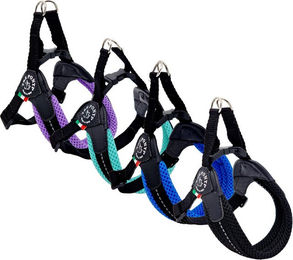 Croci Easy Fit Hundegeschirr aus Mesh Stoff verstellbar Blau Größe 1 – Bild 1 von 5