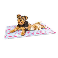 Produktbild von Croci Flying Pigs Kühlmatte für Hunde aus Polyester in Blau Bunt 65 x 50 cm