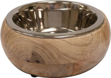 Croci Futternapf Gryfino aus Holz und Edelstahl Braun 370 ml - 370 ml – Bild 1 von 1